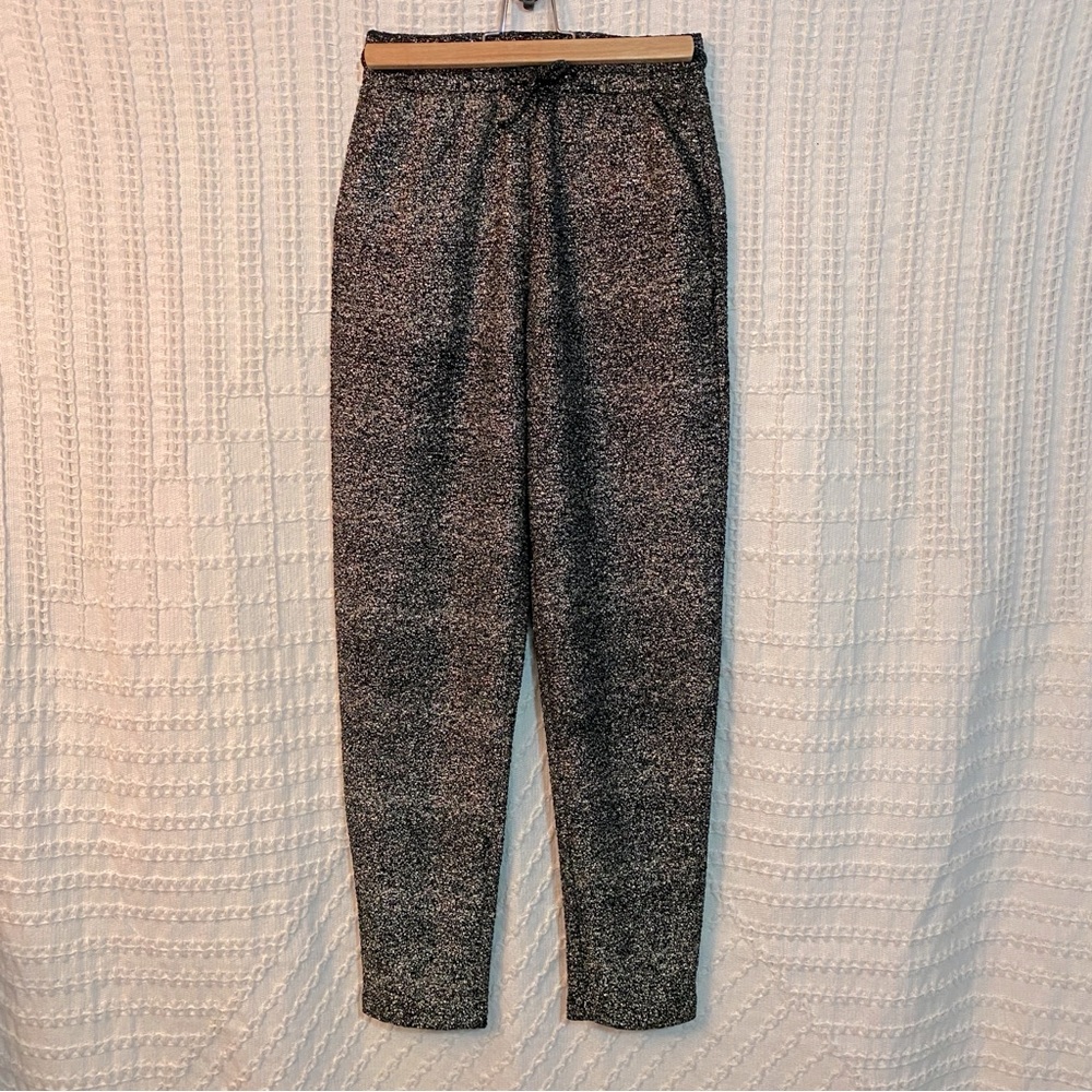 & Other Stories Black Gold Sparkle Jogger Pants | Size Small